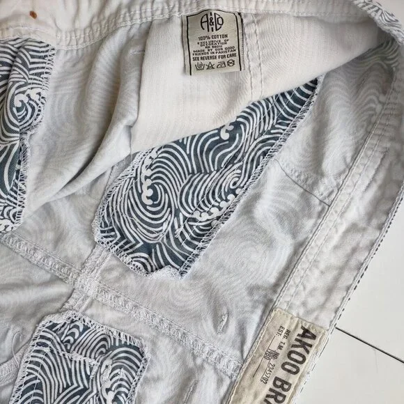 AKOO Brand Cargo Utility Shorts Rip Curl Waves Skateboard Grunge Mens Size 38 - Picture 10 of 11